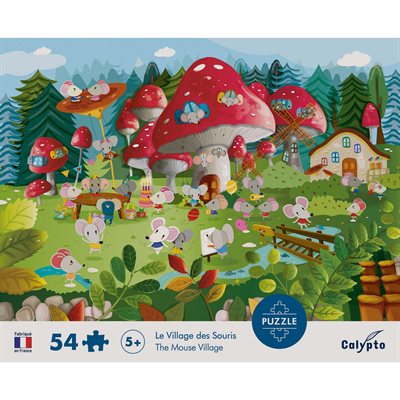 Puzzles 54 pieces 475X330mm Mouse Village